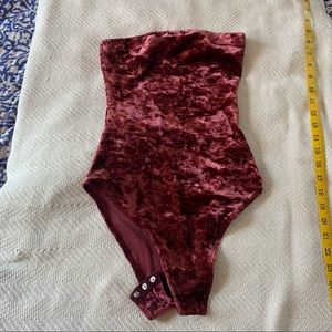 Urban Outfitters Velvet Sleeveless Bodysuit
